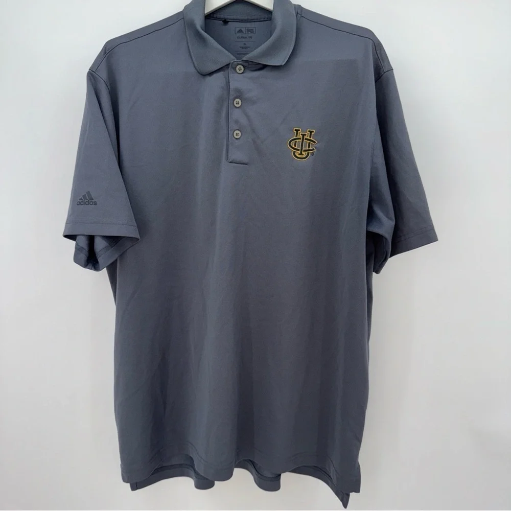Adidas Climalite UC Irvine Polo Shirt Men’s Size XL Gray Embroidered Logo